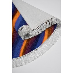 Dekoreko Kaymaz Dijital Mutfak & Salon Halı  Toprak Saçaklı Oval Geometrik E5022 Renkli