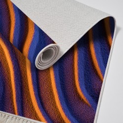 Dekoreko Kaymaz Dijital Mutfak & Salon Halı Saray Deri Saçaklı Geometrik E5022 Renkli