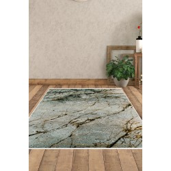 Dekoreko Kaymaz Dijital Mutfak & Salon Halı  Toprak Mermer E5031 Renkli