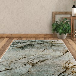 Dekoreko Kaymaz Dijital Mutfak & Salon Halı  Toprak Mermer E5031 Renkli