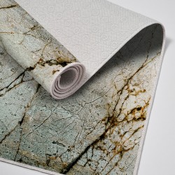 Dekoreko Kaymaz Dijital Mutfak & Salon Halı  Toprak Mermer E5031 Renkli