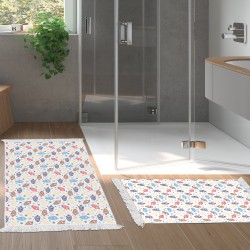 Dekoreko Kaymaz Taban Djt Klozet Takımı Saray Deri Saçaklı Çocuk AL5006 Beyaz