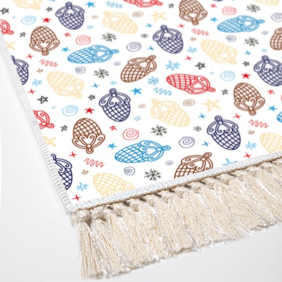 Dekoreko Kaymaz Taban Djt Klozet Takımı Saray Deri Saçaklı Çocuk AL5006 Beyaz