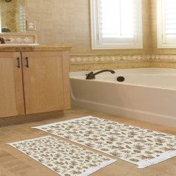 Dekoreko Kaymaz Taban Djt Klozet Takımı Saray Deri Saçaklı Vintage AL5007 Bej