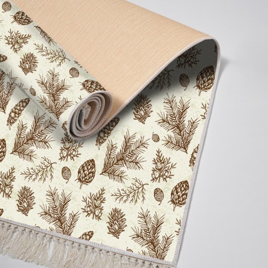 Dekoreko Kaymaz Taban Djt Klozet Takımı Saray Deri Saçaklı Vintage AL5007 Bej