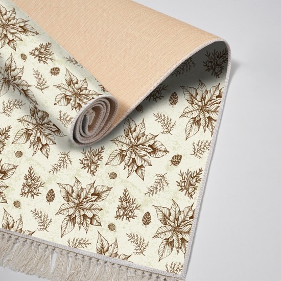 Dekoreko Kaymaz Taban Djt Klozet Takımı Saray Deri Saçaklı Vintage AL5008 Bej