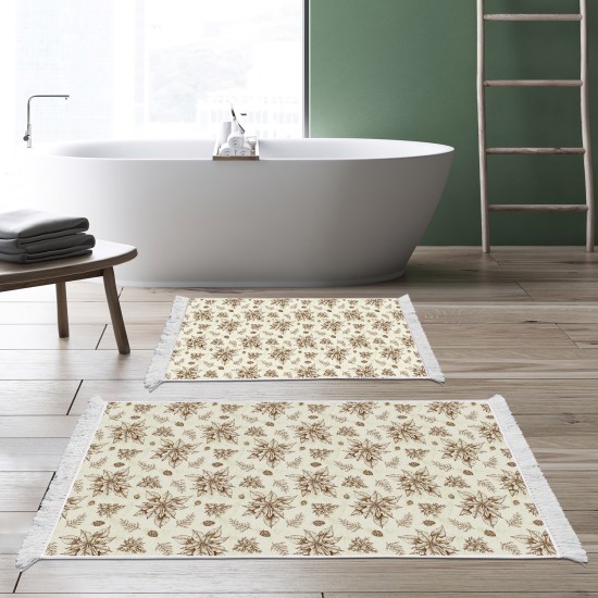 Dekoreko Kaymaz Taban Djt Klozet Takımı Saray Deri Saçaklı Vintage AL5008 Bej