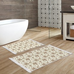 Dekoreko Kaymaz Taban Djt Klozet Takımı  Toprak Saçaklı Vintage AL5008 Bej