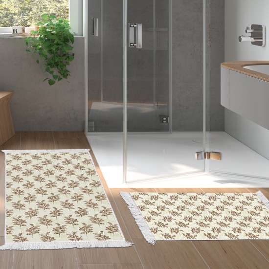 Dekoreko Kaymaz Taban Djt Klozet Takımı Saray Deri Saçaklı Vintage AL5011 Bej