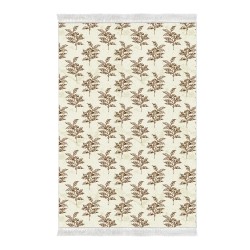 Dekoreko Kaymaz Taban Djt Klozet Takımı Luna Pamuk Saçaklı Vintage AL5011 Bej