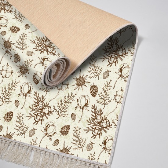 Dekoreko Kaymaz Taban Djt Klozet Takımı Saray Deri Saçaklı Vintage AL5012 Bej