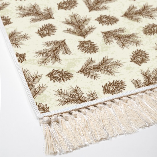 Dekoreko Kaymaz Taban Djt Klozet Takımı Saray Deri Saçaklı Vintage AL5013 Bej