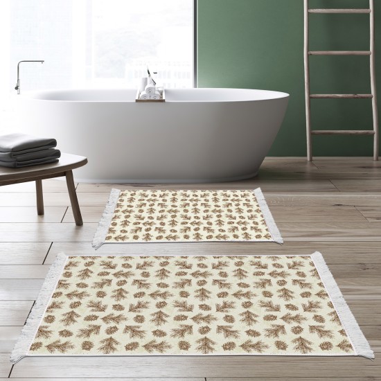 Dekoreko Kaymaz Taban Djt Klozet Takımı Saray Deri Saçaklı Vintage AL5013 Bej