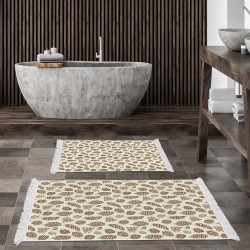 Dekoreko Kaymaz Taban Djt Klozet Takımı Saray Deri Saçaklı Vintage AL5014 Bej