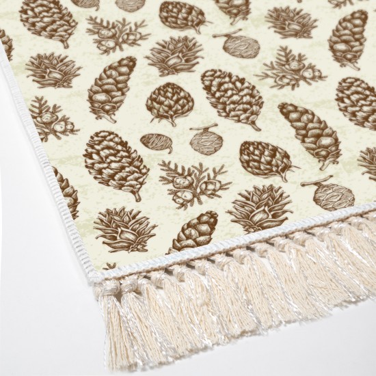 Dekoreko Kaymaz Taban Djt Klozet Takımı Saray Deri Saçaklı Vintage AL5014 Bej