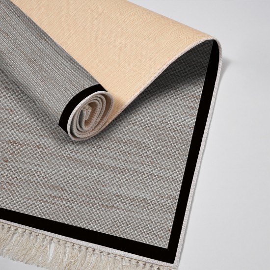 Dekoreko Kaymaz Taban Djt Klozet Takımı Saray Deri Saçaklı Dokuma Desen E5001 Kahve