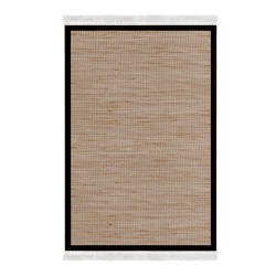 Dekoreko Kaymaz Taban Djt Klozet Takımı Saray Deri Saçaklı Dokuma Desen E5001 Kahve Bej