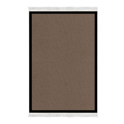 Dekoreko Kaymaz Taban Djt Klozet Takımı Saray Deri Saçaklı Dokuma Desen E5001 Koyu Kahve