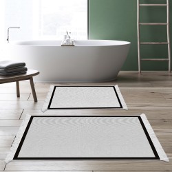 Dekoreko Kaymaz Taban Djt Klozet Takımı Saray Deri Saçaklı Dokuma Desen E5001 Gri