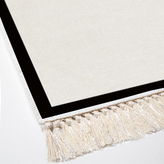 Dekoreko Kaymaz Taban Djt Klozet Takımı Saray Deri Saçaklı Dokuma Desen E5001 Kırık Beyaz