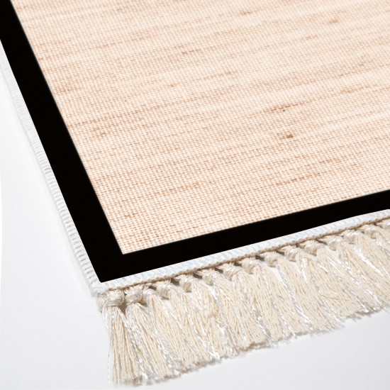 Dekoreko Kaymaz Taban Djt Klozet Takımı  Toprak Saçaklı Dokuma Desen E5001 Açık Krem