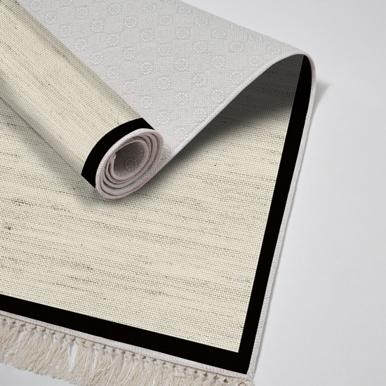 Dekoreko Kaymaz Taban Djt Klozet Takımı  Toprak Saçaklı Dokuma Desen E5001 Bej Gri