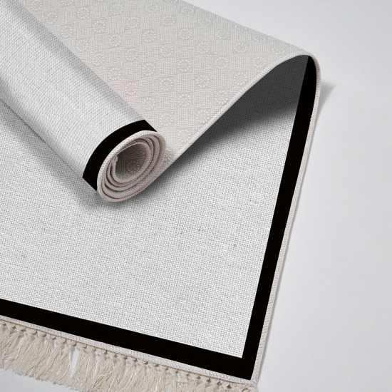 Dekoreko Kaymaz Taban Djt Klozet Takımı  Toprak Saçaklı Dokuma Desen E5001 Gri