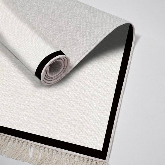 Dekoreko Kaymaz Taban Djt Klozet Takımı  Toprak Saçaklı Dokuma Desen E5001 Kırık Beyaz