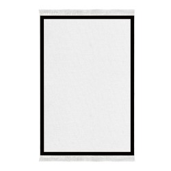 Dekoreko Kaymaz Taban Djt Klozet Takımı Luna Pamuk Saçaklı Dokuma Desen E5001 Açık Gri