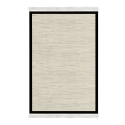 Dekoreko Kaymaz Taban Djt Klozet Takımı Luna Pamuk Saçaklı Dokuma Desen E5001 Bej Gri