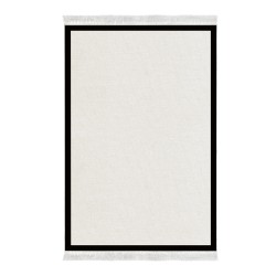 Dekoreko Kaymaz Taban Djt Klozet Takımı Luna Pamuk Saçaklı Dokuma Desen E5001 Kırık Beyaz