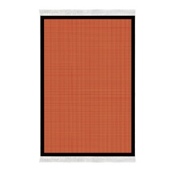 Dekoreko Kaymaz Taban Djt Klozet Takımı Saray Deri Saçaklı Dokuma Desen E5007 Kiremit