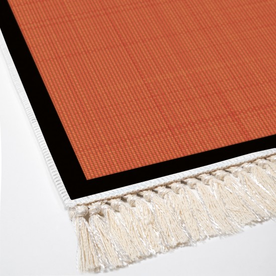 Dekoreko Kaymaz Taban Djt Klozet Takımı Saray Deri Saçaklı Dokuma Desen E5007 Kiremit