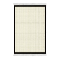 Dekoreko Kaymaz Taban Djt Klozet Takımı Saray Deri Saçaklı Dokuma Desen E5007 Açık Krem