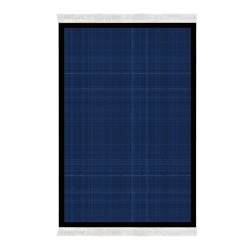 Dekoreko Kaymaz Taban Djt Klozet Takımı Saray Deri Saçaklı Dokuma Desen E5007 Koyu Lacivert