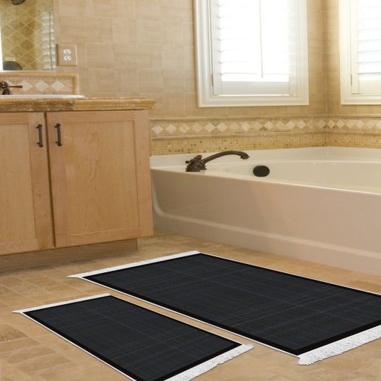 Dekoreko Kaymaz Taban Djt Klozet Takımı Saray Deri Saçaklı Dokuma Desen E5007 Antrasit