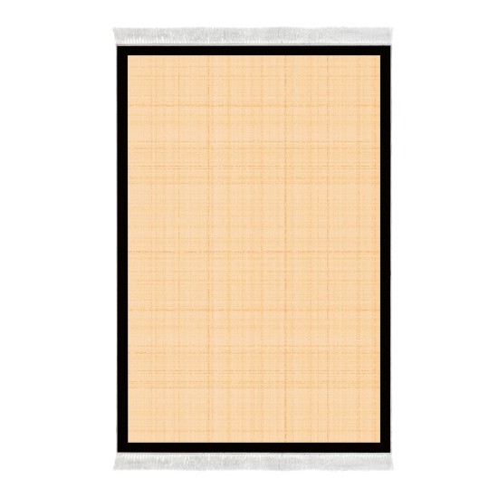 Dekoreko Kaymaz Taban Djt Klozet Takımı Saray Deri Saçaklı Dokuma Desen E5007 Açık Şeftali