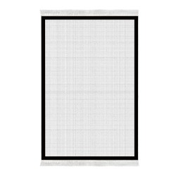 Dekoreko Kaymaz Taban Djt Klozet Takımı Saray Deri Saçaklı Dokuma Desen E5007 Gri Beyaz