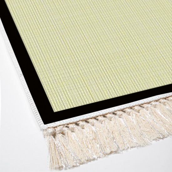 Dekoreko Kaymaz Taban Djt Klozet Takımı  Toprak Saçaklı Dokuma Desen E5007 Açık Sarı Bej