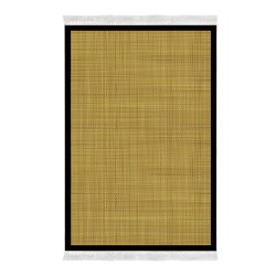 Dekoreko Kaymaz Taban Djt Klozet Takımı  Toprak Saçaklı Dokuma Desen E5007 Altın Sarısı