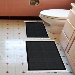 Dekoreko Kaymaz Taban Djt Klozet Takımı  Toprak Saçaklı Dokuma Desen E5007 Antrasit