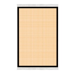 Dekoreko Kaymaz Taban Djt Klozet Takımı  Toprak Saçaklı Dokuma Desen E5007 Açık Şeftali