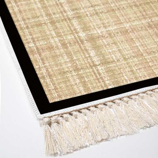 Dekoreko Kaymaz Taban Djt Klozet Takımı  Toprak Saçaklı Dokuma Desen E5007 Bej Kahve