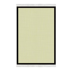 Dekoreko Kaymaz Taban Djt Klozet Takımı Luna Pamuk Saçaklı Dokuma Desen E5007 Açık Sarı Bej