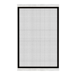 Dekoreko Kaymaz Taban Djt Klozet Takımı Luna Pamuk Saçaklı Dokuma Desen E5007 Açık Gri