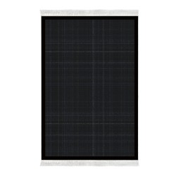 Dekoreko Kaymaz Taban Djt Klozet Takımı Luna Pamuk Saçaklı Dokuma Desen E5007 Antrasit