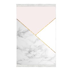 Kaymaz Taban Djt Klozet Takımı Saray Deri Saçaklı Geometrik E5008 Beyaz