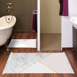 Kaymaz Taban Djt Klozet Takımı  Toprak Saçaklı Geometrik E5008 Beyaz