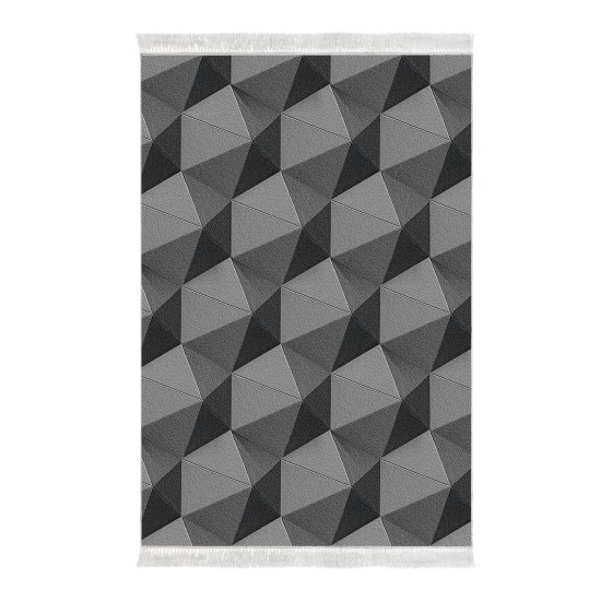 Kaymaz Taban Djt Klozet Takımı Saray Deri Saçaklı Geometrik E5010 Gri