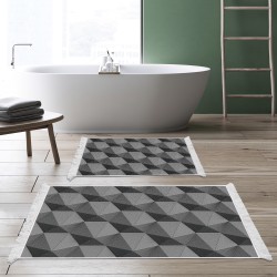 Kaymaz Taban Djt Klozet Takımı Saray Deri Saçaklı Geometrik E5010 Gri